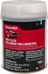 3M - Body Filler - 14 oz Body Filler, 1/2 oz Hardener - First Tool & Supply