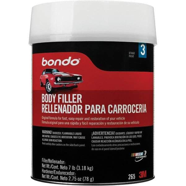 3M - Body Filler - 7 Lb Body Filler, 2-3/4 oz Cream Hardener - First Tool & Supply