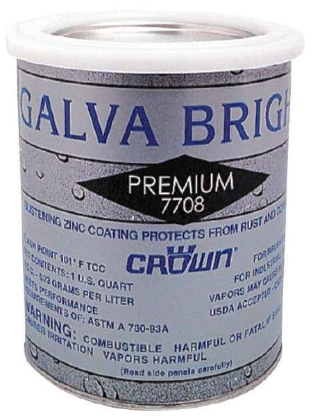 Crown - 32 oz Zinc Cold Galvanizing Compound - Comes in Bottle - First Tool & Supply