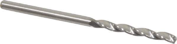 M.A. Ford - 2.5mm 150° Solid Carbide Jobber Drill - Bright Finish, Right Hand Cut, Parabolic Flute, Straight Shank, 43mm OAL, Standard Point - First Tool & Supply