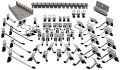 Kennedy - Tool Holder Sets For Square Hole Pegboard - Steel, 60 Piece Set - First Tool & Supply