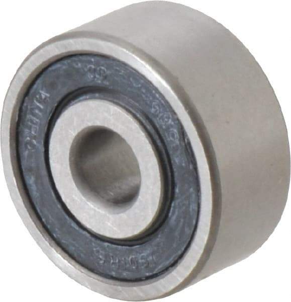 Value Collection - 3/16" Bore Diam, 11/16" OD, Double Seal Semi Ground Extra Light Radial Ball Bearing - 5/16" Wide, 1 Row, Round Bore, 201 Lb Static Capacity, 500 Lb Dynamic Capacity - First Tool & Supply