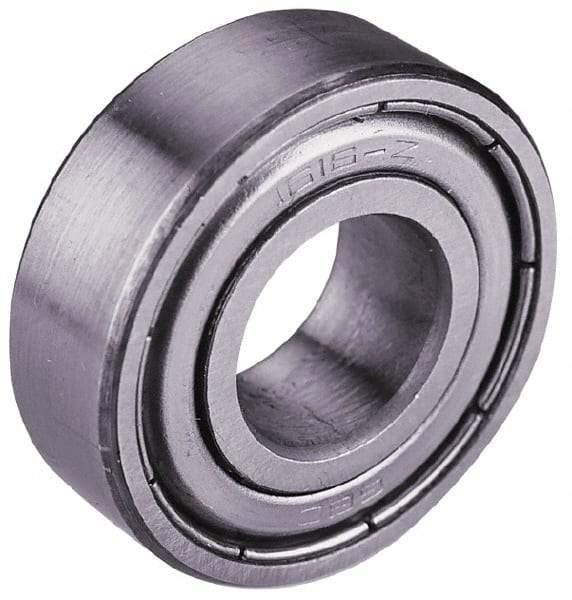 Value Collection - 9/16" Bore Diam, 1-3/8" OD, Double Shield Semi Ground Extra Light Radial Ball Bearing - 7/16" Wide, 1 Row, Round Bore, 746 Lb Static Capacity, 1,526 Lb Dynamic Capacity - First Tool & Supply