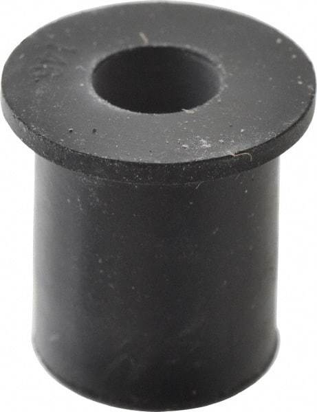 RivetKing - 1/4-20, 0.63" Diam x 0.051" Thick Flange, Rubber Insulated Rivet Nut - UNC Thread, Rubber, 1/2" Body Diam, 0.63" OAL - First Tool & Supply