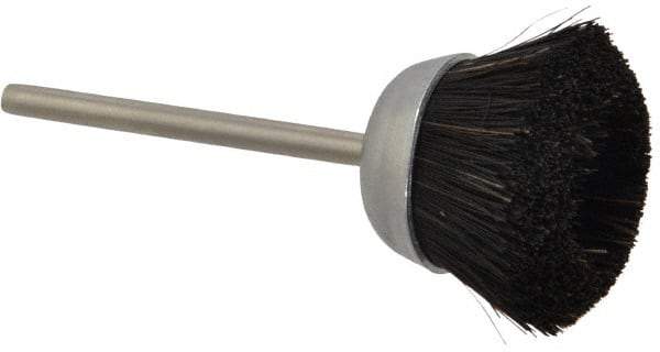 Osborn - 1" Diam, 1/8" Shank Straight Wire Cup Brush - 0.012" Filament Diam, 25,000 Max RPM - First Tool & Supply