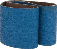 Made in USA - 3" Wide x 21" OAL, 36 Grit, Zirconia Alumina Abrasive Belt - Zirconia Alumina, Very Coarse, Coated, X Weighted Cloth Backing - First Tool & Supply