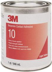 3M - 32 oz Can Amber Contact Adhesive - Series 10, 30 min Working Time, Bonds to Cardboard, Ceramic, Foam, Glass, Metal, Paper & Wood - First Tool & Supply