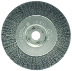 4" Diameter - 3/8-1/2" Arbor Hole - Crimped Steel Wire Straight Wheel - First Tool & Supply