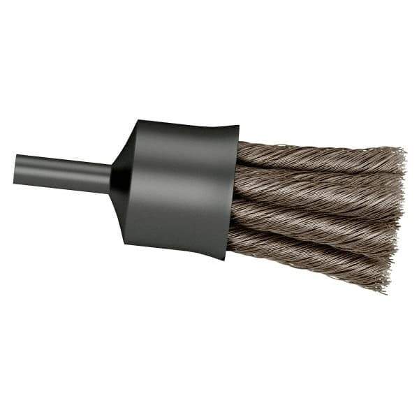 Osborn - 3/4" Brush Diam, Knotted, End Brush - 1/4" Diam Shank, 20,000 Max RPM - First Tool & Supply