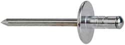 RivetKing - Size 62-64 Large Flange Head Aluminum Multi Grip Blind Rivet - Steel Mandrel, 0.062" to 1/4" Grip, 0.612" Head Diam, 0.192" to 0.196" Hole Diam, 0.519" Length Under Head, 3/16" Body Diam - First Tool & Supply