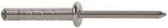 RivetKing - Size 610-612 Dome Head Aluminum Multi Grip Blind Rivet - Steel Mandrel, 1/2" to 0.787" Grip, 3/8" Head Diam, 0.192" to 0.196" Hole Diam, 1.07" Length Under Head, 3/16" Body Diam - First Tool & Supply