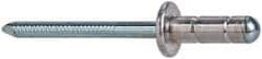 RivetKing - Size 84-86 Dome Head Aluminum Multi Grip Blind Rivet - Steel Mandrel, 0.156" to 3/8" Grip, 0.511" Head Diam, 0.257" to 0.261" Hole Diam, 0.59" Length Under Head, 1/4" Body Diam - First Tool & Supply