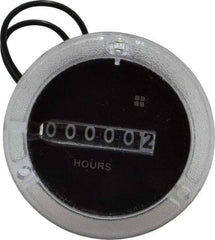 Trumeter - 6 Digit Wheel Display Hour Meter - No Reset - First Tool & Supply