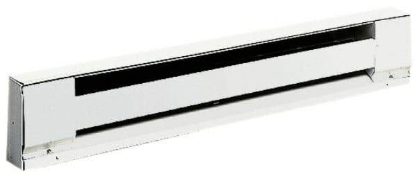 TPI - 72" Long, 120 Volt, 1500 Watt, 5100 BTU, Electric Baseboard Heater - Stainless Steel Element, Aluminum Fins, White - First Tool & Supply