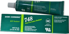 Dow Corning - 3 oz Tube Off-White RTV Silicone Joint Sealant - -67 to 350°F Operating Temp, 30 min Tack Free Dry Time, 36 hr Full Cure Time, Series 748 - First Tool & Supply