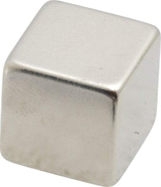 Eclipse - 4.4 Lb Max Holding Capacity Neodymium Rare Earth Block Magnet - 1/2" Long x 1/2" Wide x 1/2" High, 248°F Max Operating Temp - First Tool & Supply