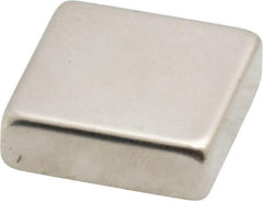 Eclipse - 16.5 Lb Max Holding Capacity Neodymium Rare Earth Block Magnet - 3/4" Long x 3/4" Wide x 1/4" High, 248°F Max Operating Temp - First Tool & Supply