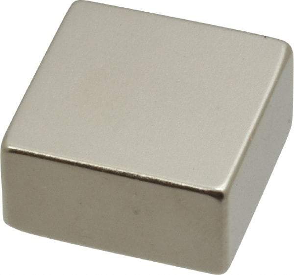 Eclipse - 43.9 Lb Max Holding Capacity Neodymium Rare Earth Block Magnet - 1" Long x 1" Wide x 1/2" High, 248°F Max Operating Temp - First Tool & Supply