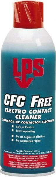 LPS - 11 Ounce Aerosol Contact Cleaner - 0°F Flash Point, Flammable, Food Grade, Plastic Safe - First Tool & Supply