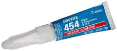 Loctite - 0.11 oz Tube Clear Instant Adhesive - Series 454, 15 sec Fixture Time, 24 hr Full Cure Time, Bonds to Plastic & Rubber - First Tool & Supply