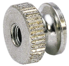 Electro Hardware - 5/16-18" UNC Thread, Uncoated, Grade 302, 303 Stainless Steel Round Knurled Thumb Nut - 13/32" Overall Height, 5/8" Head Diam - First Tool & Supply