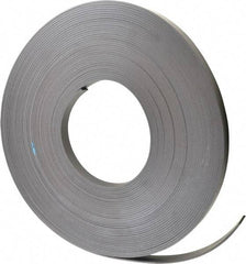 Mag-Mate - 100' Long x 3/4" Wide x 1/8" Thick Flexible Magnetic Strip - 12 Lb Max Pull Force, 14 Linear Ft/Lb Magnetic Pull Force, Plain Back - First Tool & Supply