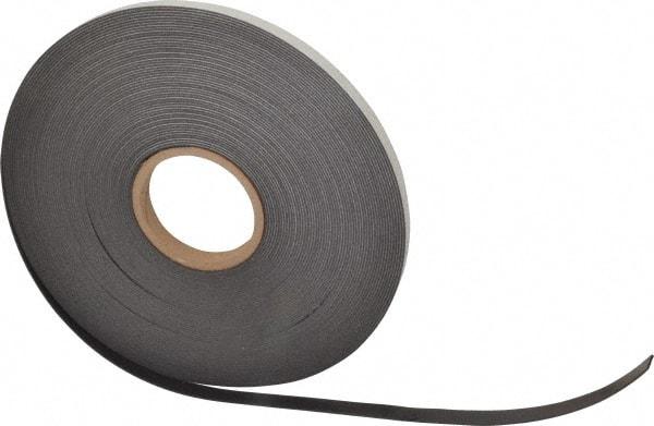 Mag-Mate - 100' Long x 1/2" Wide x 1/16" Thick Flexible Magnetic Strip - 6 Lb Max Pull Force, 3 Linear Ft/Lb Magnetic Pull Force, Adhesive Back - First Tool & Supply