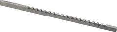 Dumont Minute Man - 3mm Keyway Width, Style A, Keyway Broach - High Speed Steel, Bright Finish, 1/8" Broach Body Width, 13/64" to 1-1/8" LOC, 5" OAL, 650 Lbs Pressure for Max LOC - First Tool & Supply