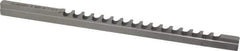 Dumont Minute Man - 5mm Keyway Width, Style B-1, Keyway Broach - High Speed Steel, Bright Finish, 1/4" Broach Body Width, 19/64" to 1-11/16" LOC, 6-3/4" OAL, 1,860 Lbs Pressure for Max LOC - First Tool & Supply