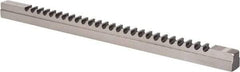 Dumont Minute Man - 20mm Keyway Width, Style F-1, Keyway Broach - High Speed Steel, Bright Finish, 1" Broach Body Width, 1" to 6" LOC, 20-1/4" OAL, 8,800 Lbs Pressure for Max LOC - First Tool & Supply