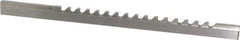 Value Collection - 1/8" Keyway Width, Style B, Keyway Broach - High Speed Steel, Bright Finish, 3/16" Broach Body Width, 19/64" to 1-11/16" LOC, 6-3/4" OAL - First Tool & Supply