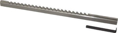 Value Collection - 3/16" Keyway Width, Style C, Keyway Broach - High Speed Steel, Bright Finish, 3/8" Broach Body Width, 25/64" to 2-1/2" LOC, 11-3/4" OAL - First Tool & Supply