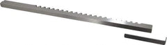 Dumont Minute Man - 3/16" Keyway Width, Style C, Keyway Broach - High Speed Steel, Bright Finish, 3/8" Broach Body Width, 25/64" to 2-1/2" LOC, 11-3/4" OAL, 1,540 Lbs Pressure for Max LOC - First Tool & Supply