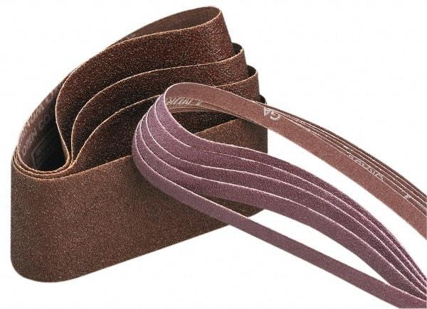 Norton - 1/4" Wide x 18" OAL, 80 Grit, Aluminum Oxide Abrasive Belt - Aluminum Oxide, Medium, Coated - First Tool & Supply