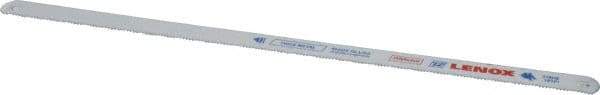 Lenox - 10" Long, 18 Teeth per Inch, Bi-Metal Hand Hacksaw Blade - Toothed Edge, 1/2" Wide x 0.025" Thick, Flexible - First Tool & Supply