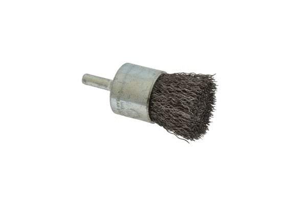 Anderson - 1" Brush Diam, Crimped, End Brush - 1/4" Diam Shank, 22,000 Max RPM - First Tool & Supply