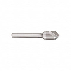 SGS - 3/4" Head Diam, 1/2" Shank Diam, 1 Flute 60° Solid Carbide Countersink - First Tool & Supply