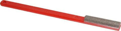 3M - 1-3/4" OAL Very Fine Half Round Sharpener Diamond File - 1/2" Wide, 1-3/4 LOC, Red - First Tool & Supply