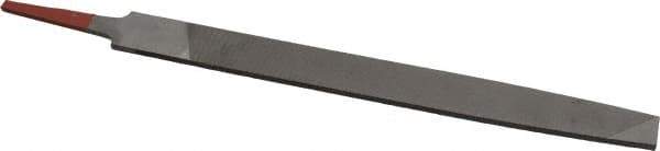 Simonds File - 8" Long, Smooth Cut, Flat American-Pattern File - Double Cut, Tang - First Tool & Supply