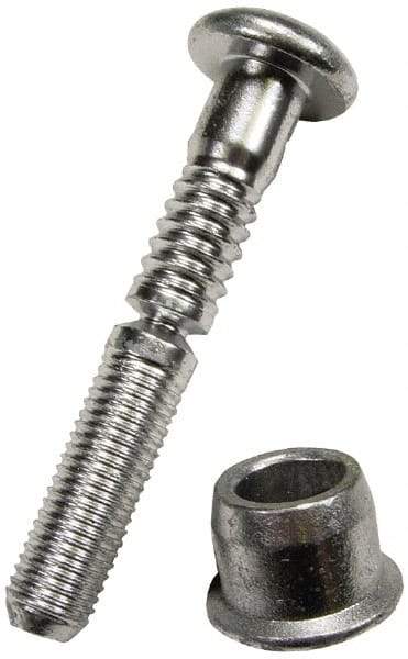 HUCK - Button Head Steel Lockbolt Blind Rivet - 3/8" to 1/2" Grip, 1/2" Head Diam, 1/4" Body Diam - First Tool & Supply