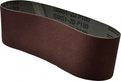 Tru-Maxx - 3" Wide x 21" OAL, 180 Grit, Aluminum Oxide Abrasive Belt - Aluminum Oxide, Very Fine, Coated, X Weighted Cloth Backing - First Tool & Supply