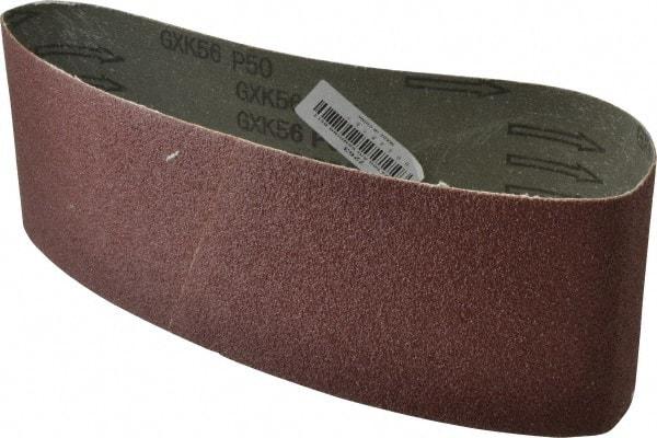 Tru-Maxx - 4" Wide x 24" OAL, 50 Grit, Aluminum Oxide Abrasive Belt - Aluminum Oxide, Coarse, Coated, X Weighted Cloth Backing - First Tool & Supply