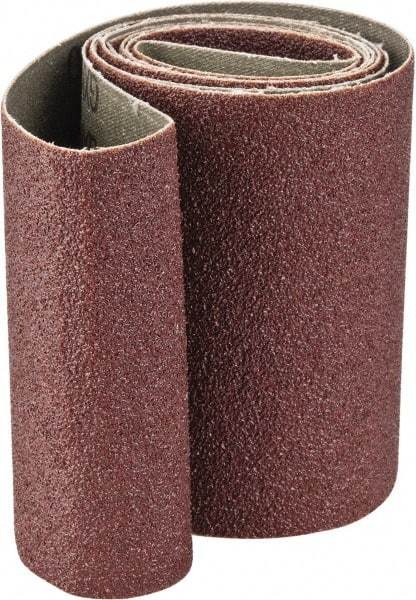 Tru-Maxx - 4" Wide x 60" OAL, 60 Grit, Aluminum Oxide Abrasive Belt - Aluminum Oxide, Medium, Coated, X Weighted Cloth Backing - First Tool & Supply