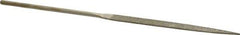 Value Collection - 5-1/2" OAL Medium Point Needle Diamond File - 13/64" Wide x 3/64" Thick, 2-3/4 LOC - First Tool & Supply