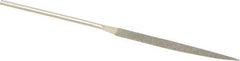 Value Collection - 5-1/2" OAL Medium Knife Needle Diamond File - 3/16" Wide x 1/16" Thick, 2-3/4 LOC - First Tool & Supply