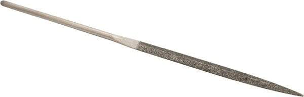 Value Collection - 5-1/2" OAL Medium Triangular Needle Diamond File - 11/64" Wide x 5/64" Thick, 2-3/4 LOC - First Tool & Supply