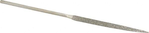 Value Collection - 5-1/2" OAL Coarse Knife Needle Diamond File - 3/16" Wide x 1/16" Thick, 2-3/4 LOC - First Tool & Supply