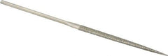 Value Collection - 5-1/2" OAL Coarse Point Needle Diamond File - 13/64" Wide x 5/64" Thick, 2-3/4 LOC - First Tool & Supply