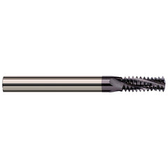 Harvey Tool - 6-32 Internal/External 32 TPI 1/8" Shank 3-Flute Solid Carbide Helical Flute Thread Mill - Exact Industrial Supply