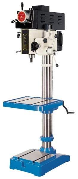 Vectrax - 20" Swing, Variable Speed Pulley Drill Press - Variable Speed, 2 hp, Three Phase - First Tool & Supply